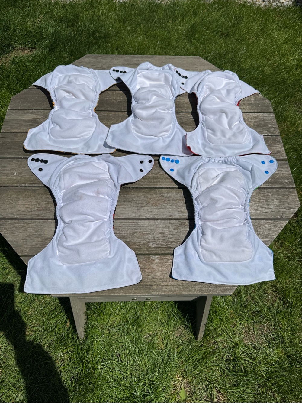 Set of 5 Fluffy Penguin Company All-In-One Cloth Diapers - Picture 4 of 6